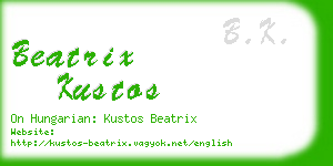 beatrix kustos business card